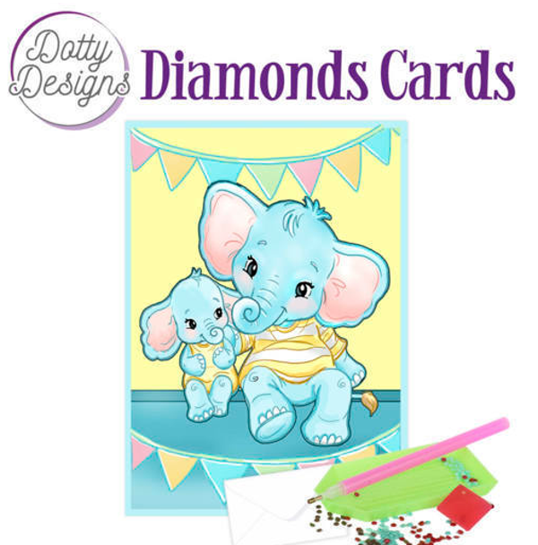 Kaart Dotty design Elephants