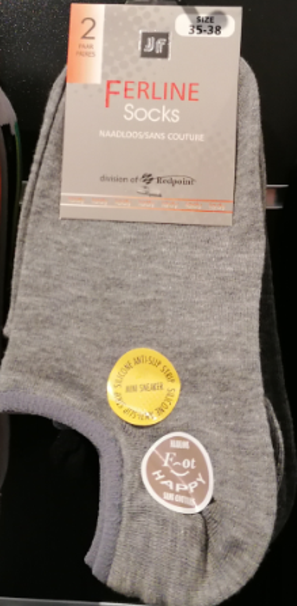 dames sokken Ferline grijs/zwart
