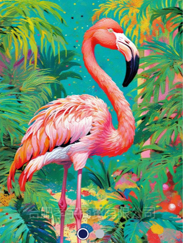 Diamond Painting -Canvas 30x20cm Flamingo
