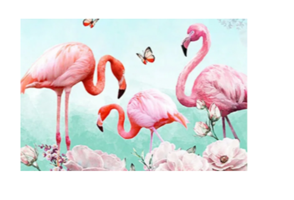 Diamond Painting Canvas 40x30cm - Painting 35x25cm Flamingo
