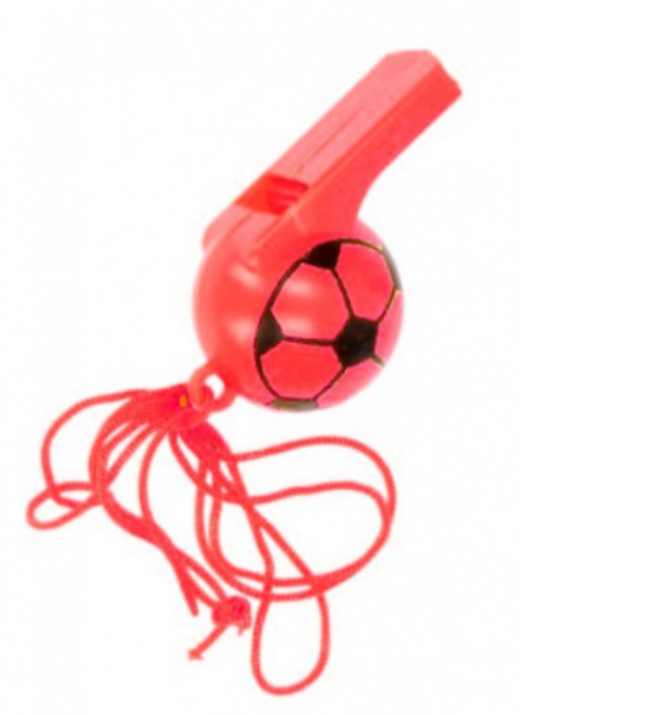 Voetbalfluitje rood