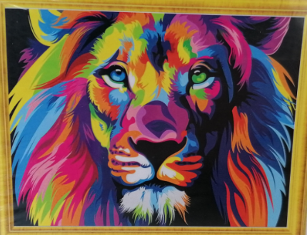Gekleurde leeuw