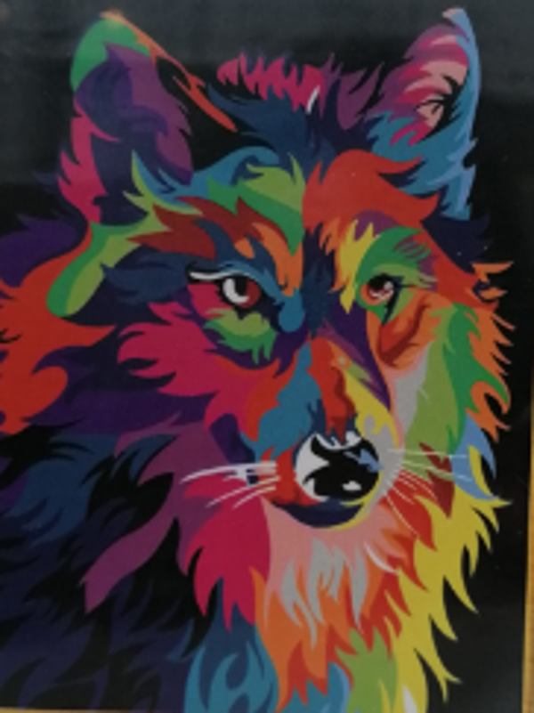 Gekleurde wolf