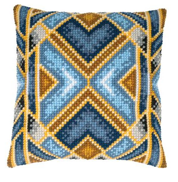 Kruissteekkussen kit Geometrisch