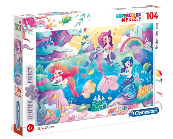 Puzzel Glitter mermaids 104st