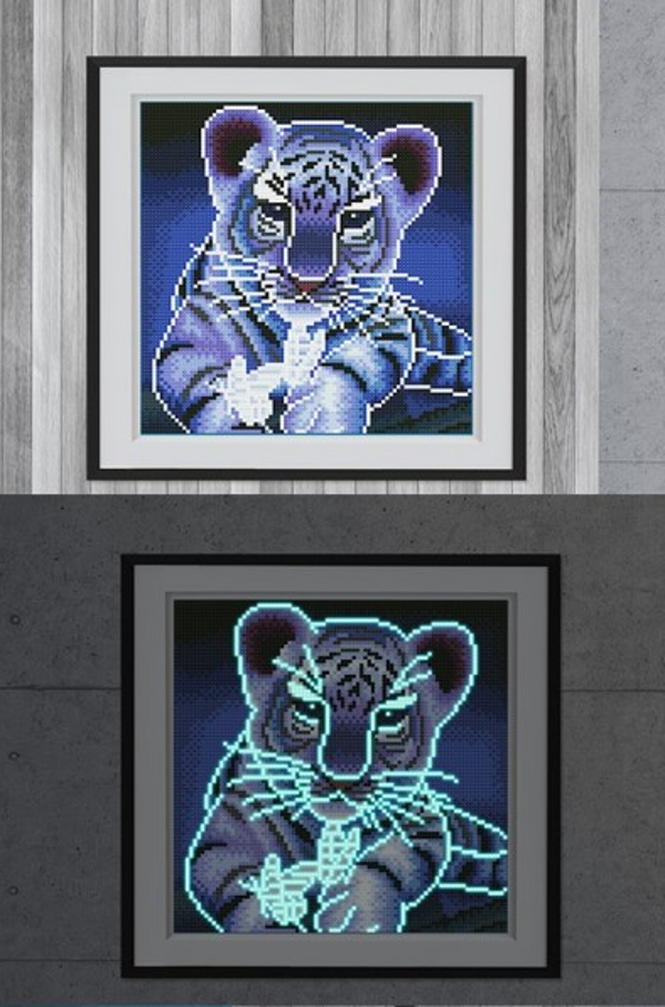 Glow in the dark tiger