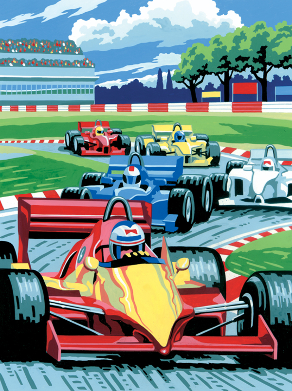 Schilderen op nummer Grandprix