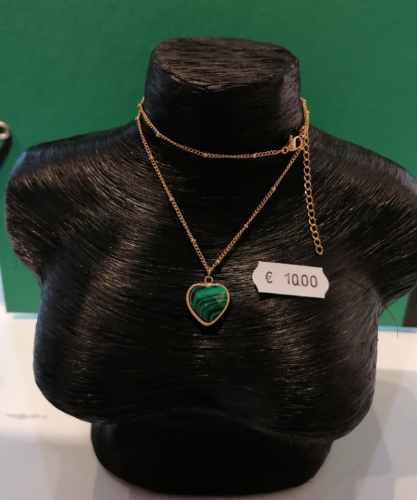 Groen hart ketting