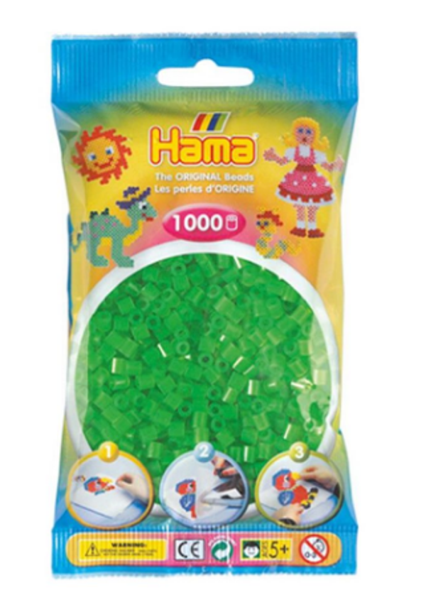 Hama strijkparels 1000 groen neon