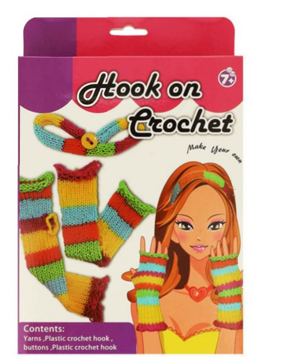 Haakpakket handwarmers en haarband