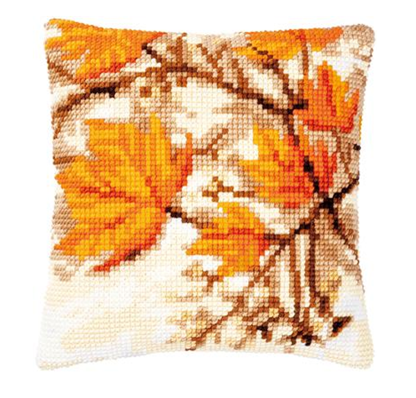 kruissteekkussen herfstbladeren