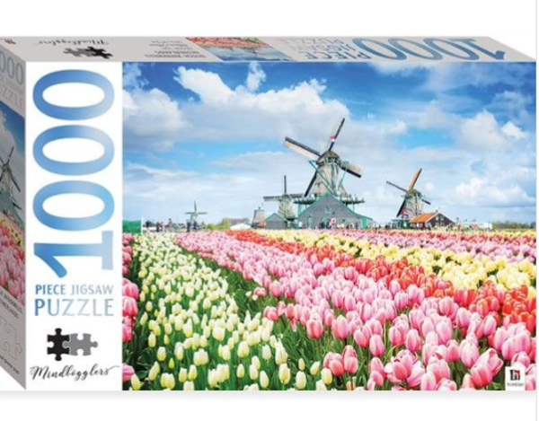 Puzzel - Hollandse molens en tulpen - 1000 st