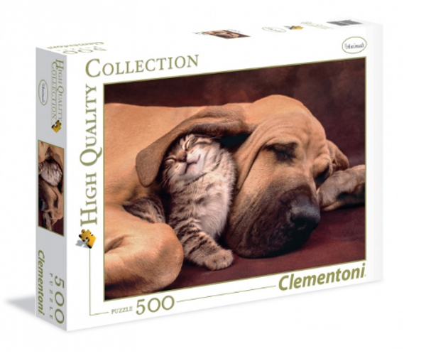 Puzzel hond & kat 500st