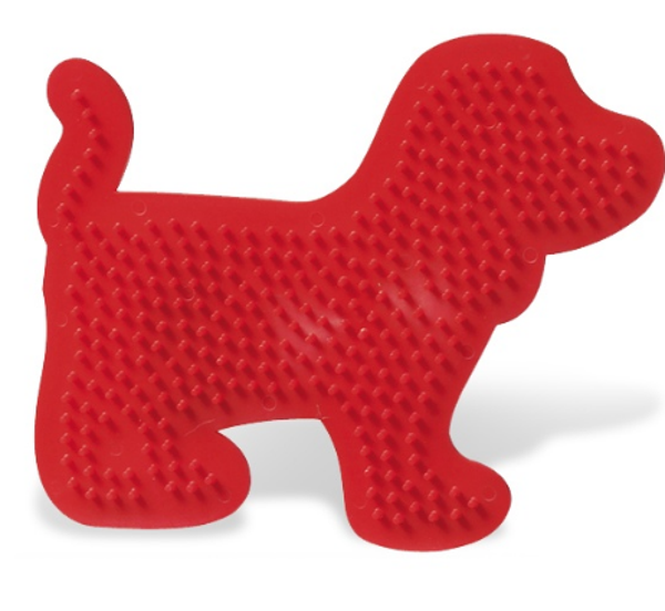 Strijkparel vorm hond rood