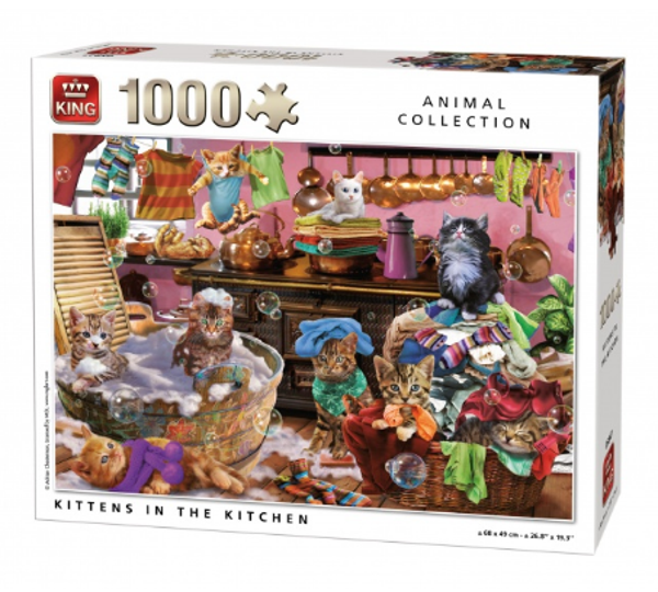 Puzzel kittens in the kitchen 1000st