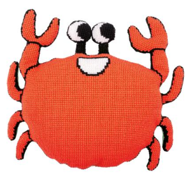 Kruissteekvormkussen kit met rug Eva M Krab