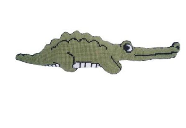 Kruissteekvormkussen kit met rug Eva M Krokodil