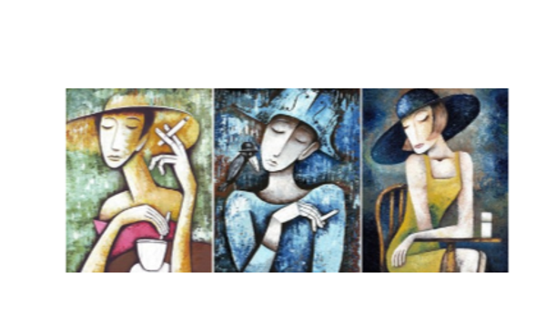 Diamond Painting Ladies 3 Frame 120x50cm