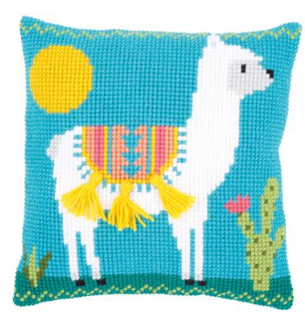 kruissteekkussen lama