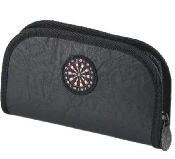 Dartsetui Leather dartholder zwart