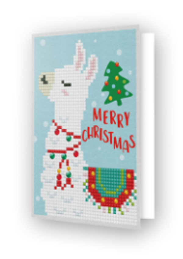 Kaart Merry Christmas Llama
