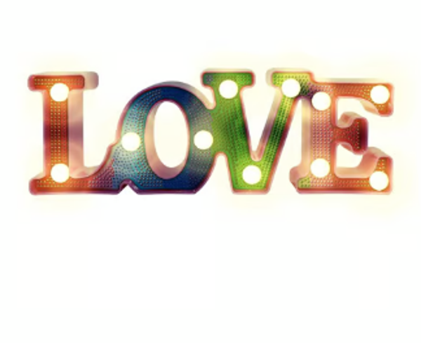 Diamond painting lamp LOVE