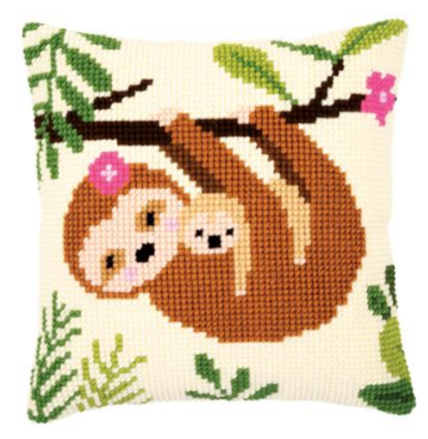 kruissteekkussen luiaard