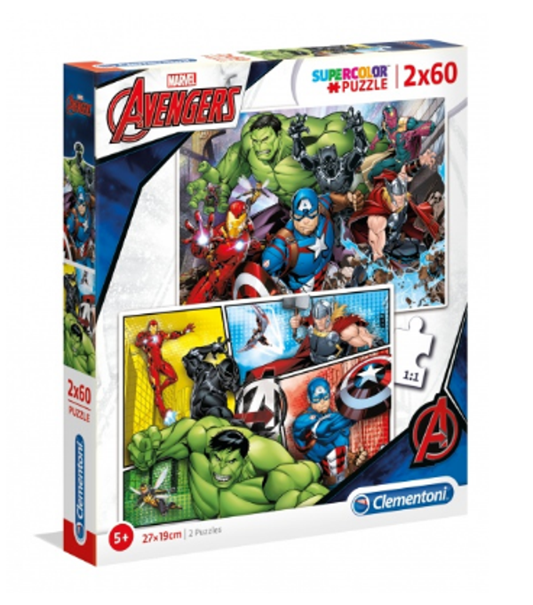Puzzel Marvel avengers 2*60st
