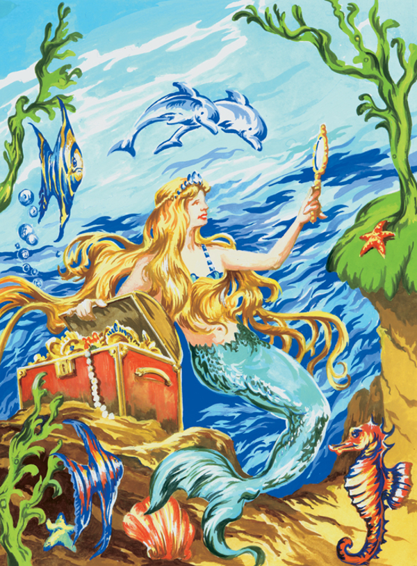 Schilderen op nummer mermaid