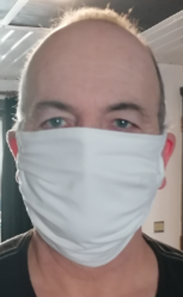 Mondmasker wit/zwart