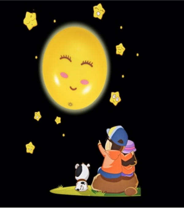 3D muurlamp zon