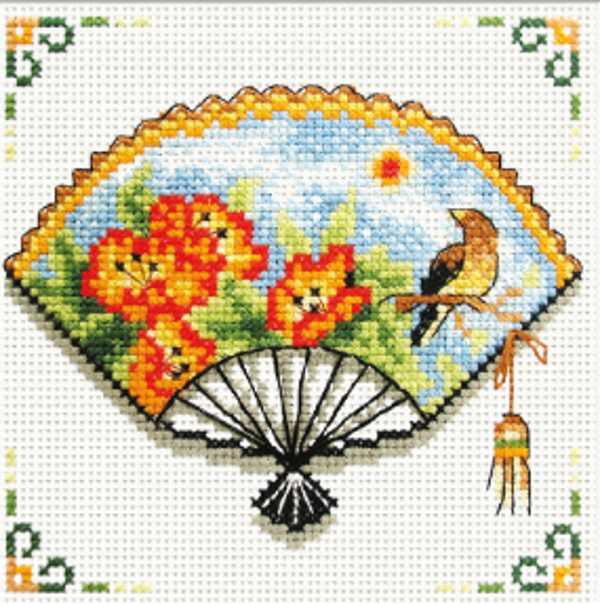 Borduurpakket Nasturtium fan