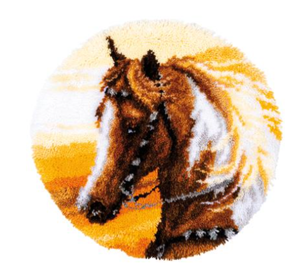 Knoopvormtapijt Western paard