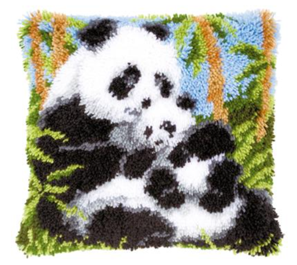Knoopkussen kit Panda's