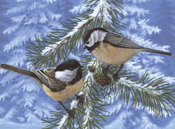 Schilderen op nummer Pine birds