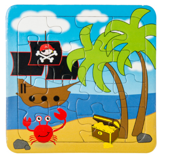 Puzzel piratenschip 16st