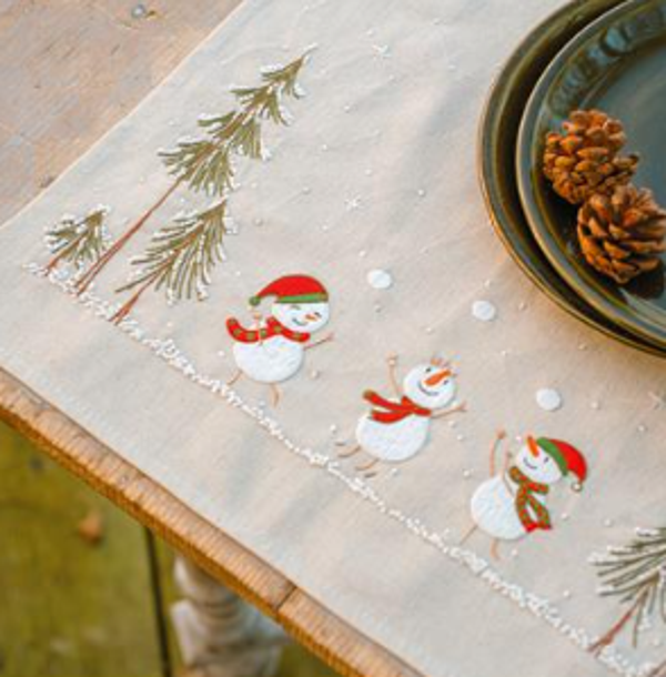 Placemat kit Sneeuwmannetjes set van 2
