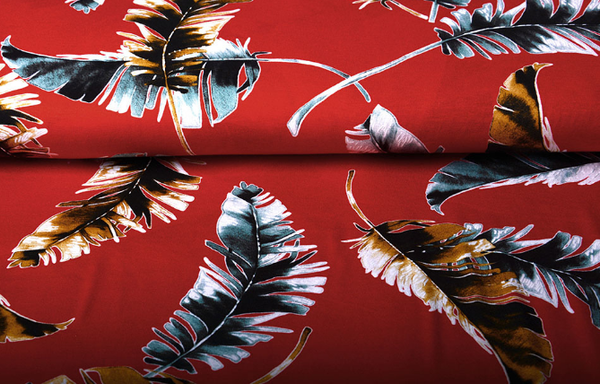 Viscose Lacquar Pluma rood