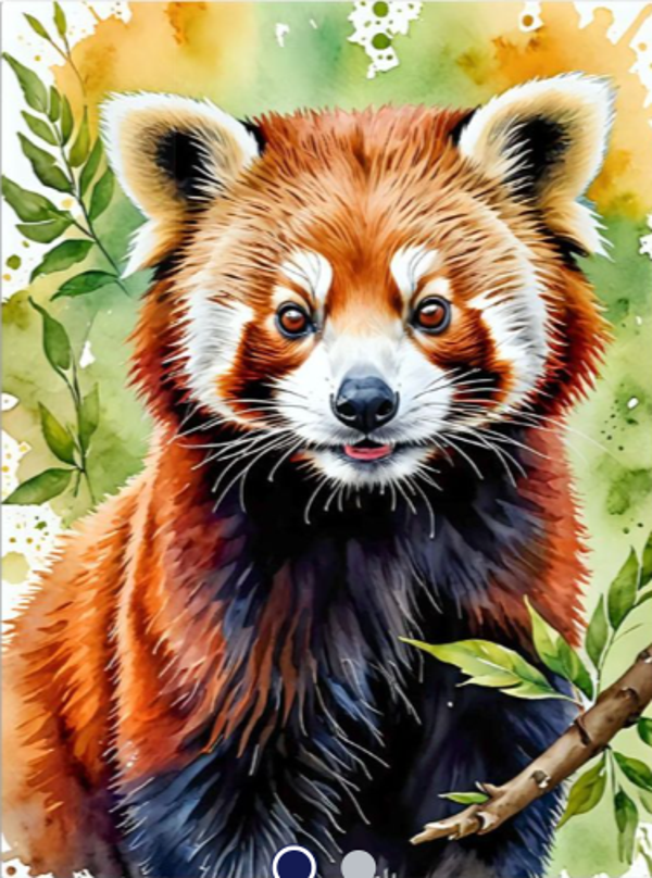 Diamond Painting -Canvas 30x20cm Red panda