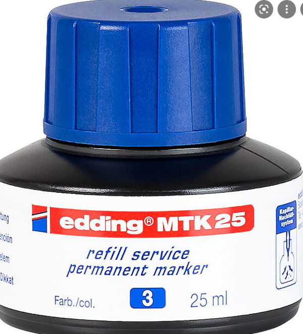 Refill blauwe inkt viltstift