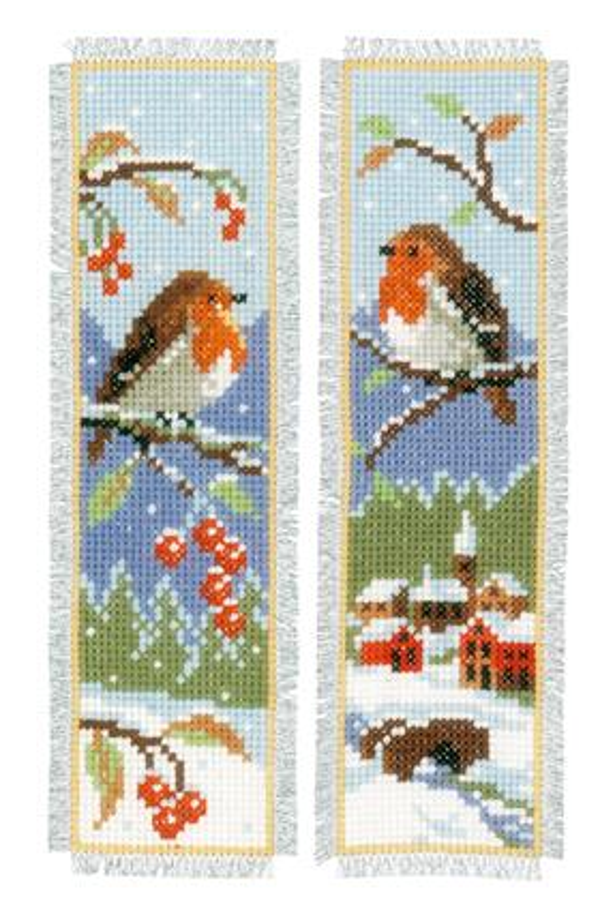 telpakket bladwijzers roodborstjes