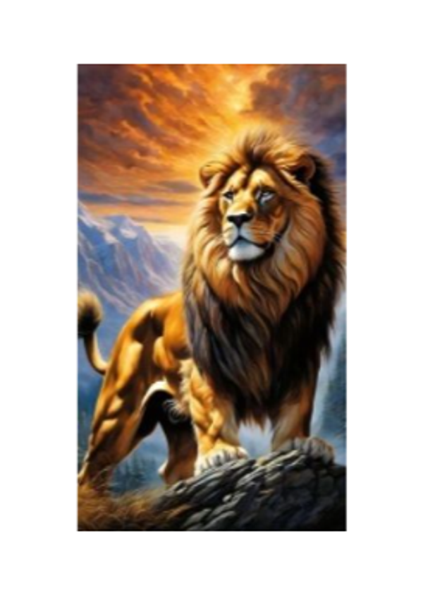 Diamond Painting -Canvas 30x20cm - Painting 25x15cm Lion