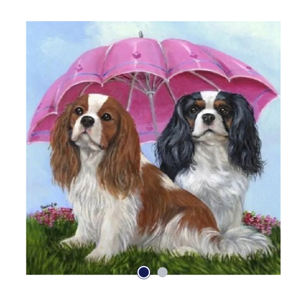 Diamond Painting -Canvas 30x20cm - Painting 25x15cm Dogs