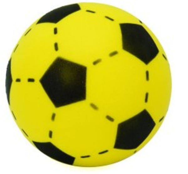 Schuimrubberen Voetbal geel