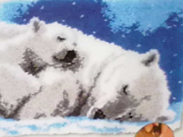 knoopvormtapijt smyrna slapende ijsberen