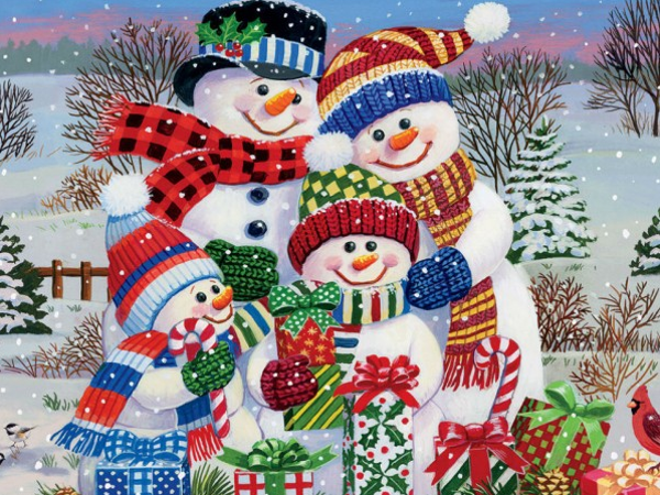 Sneeuwmannen familie