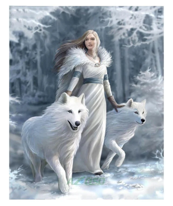 puzzel Anne Stokes sneeuwvrouw 1000st