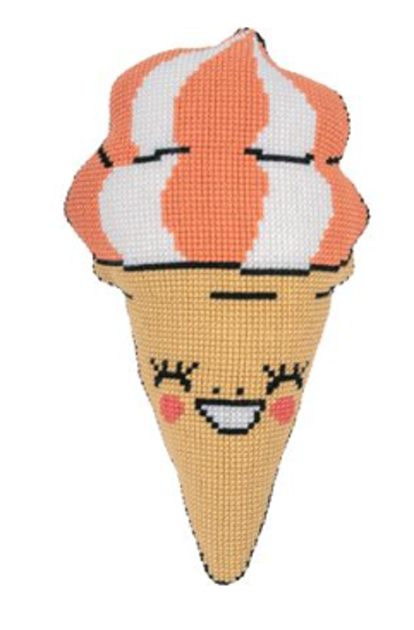 Kruissteekvormkussen kit met rug Eva M Softijsje