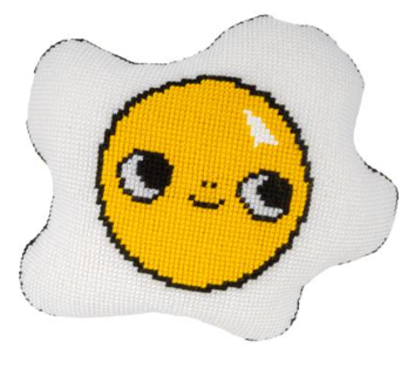 Kruissteekvormkussen kit met rug Eva M Spiegelei