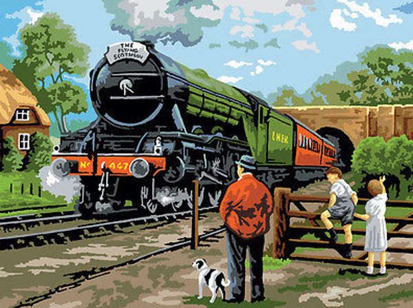 Schilderen op nummer steam train